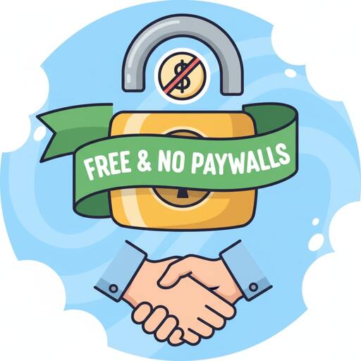 Free & no paywalls icon