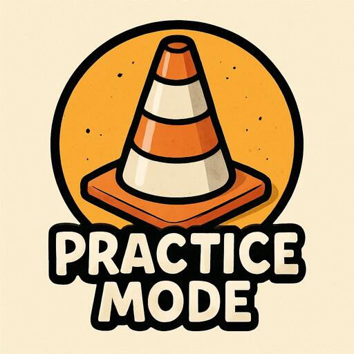 Traffic cone symbol for practice