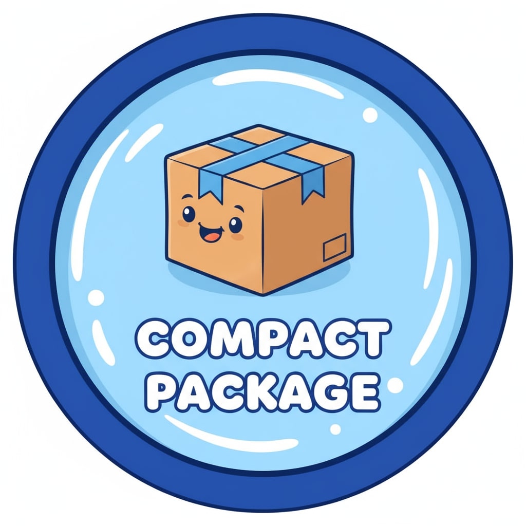 Compact package icon in a rounded badge