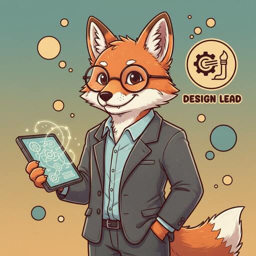 Portrait illustration of Fox — design lead
