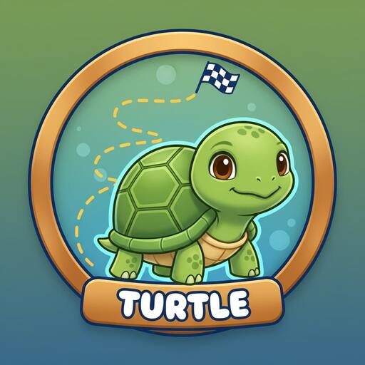 Turtle badge indicating mellow slowdowns